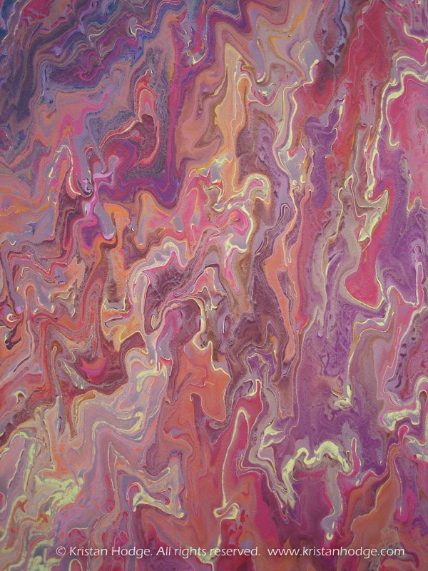 Detail from painting: Monsoon. Acrylic on canvas. Abstract, colorful, calming