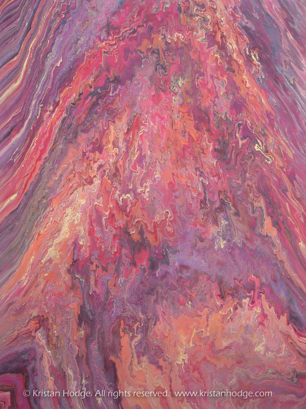 Painting: Monsoon. Acrylic on canvas. Abstract, colorful, calming