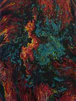 Hesitation. Acrylic on canvas. Abstract, colorful, blue, white, green, purple