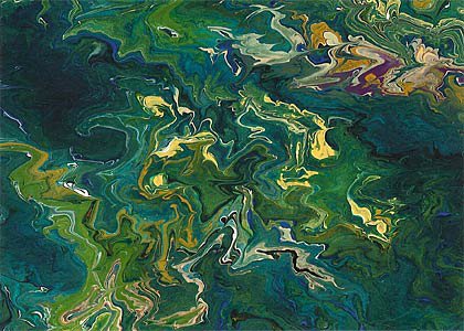 Painting: Spring Rain #5. Acrylic on paper.