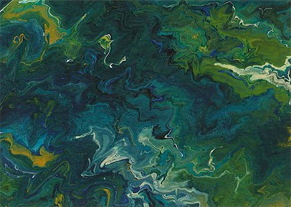 Painting: Spring Rain #6. Acrylic on paper.