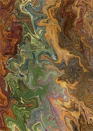 Painting: Quest #3. Acrylic on paper.