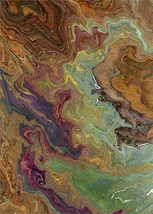 Painting: Quest #4. Acrylic on paper.