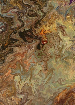 Painting: Quest #5. Acrylic on paper.