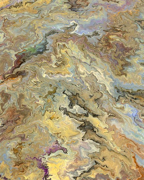 Painting: Quest #6. Acrylic on paper.