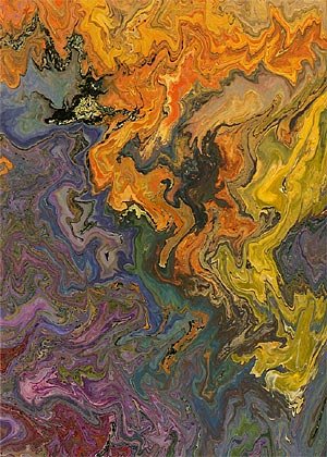 Painting: Fairytale #11. Acrylic on paper.