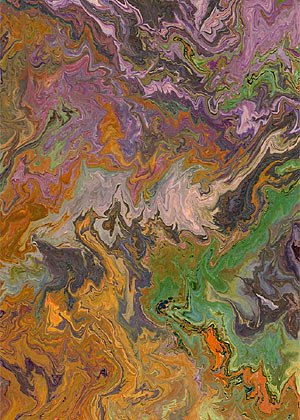 Painting: Fairytale #12. Acrylic on paper.