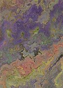 Autumn Dusk #3. Acrylic on paper. Abstract. 5 x 7 inches