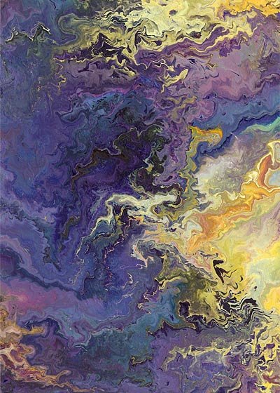 Painting: Sunken Treasure #2. Acrylic on paper.