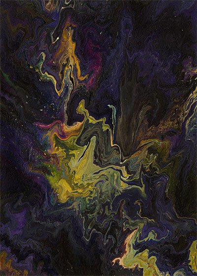 Painting: Sunken Treasure #11. Acrylic on paper.