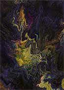 Sunken Treasure #11. Acrylic on paper. Abstract. 5 x 7 inches