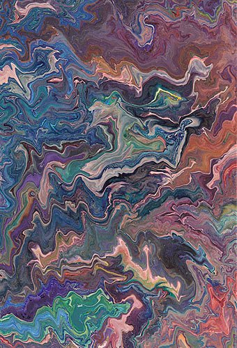 Painting: Carousel #2. Acrylic on paper.