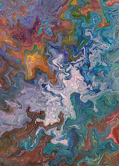 Painting: Carousel #10. Acrylic on paper.