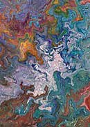 Carousel #10. Acrylic on paper. Abstract. 5 x 7 inches