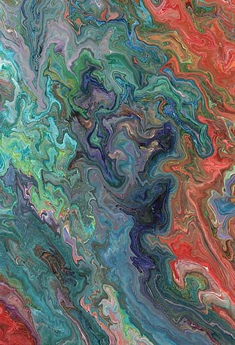 Painting: Carousel #12. Acrylic on paper.