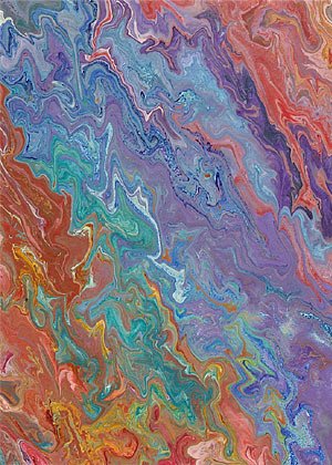 Painting: Carousel #13. Acrylic on paper.