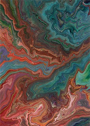 Painting: Carousel #16. Acrylic on paper.